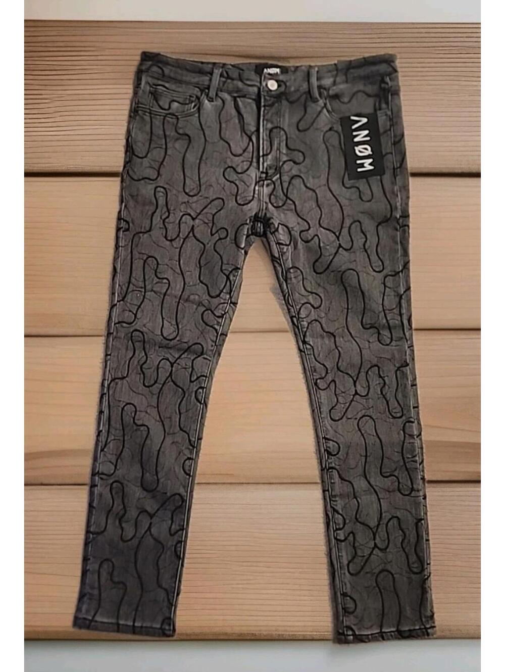 Anom Denim Maze slim fit jeans in grey Size 42 (113)